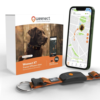Visuel 1 du produit Collier GPS pour chien coloris orange Weenect XT