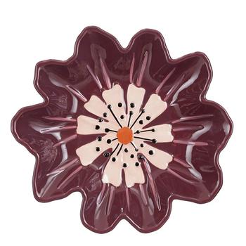 Visuel 1 du produit Coupe en grès pourpre Elvira - Ø 30 cm