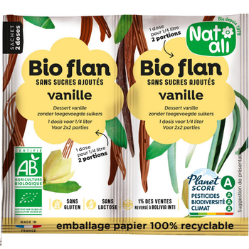 Visuel 1 du produit Préparation pour flan individuel Bioflan vanille bio Natali - 2 x 4,5 g