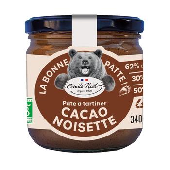 Visuel 1 du produit Pâte à tartiner bio cacao noisette Émile Noël La bonne patte - 340 g