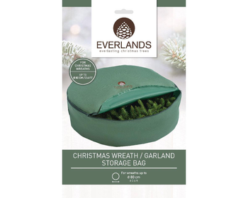 Visuel 1 du produit Sac de rangement vert pour couronne et guirlande - Ø 70 x H 20 cm