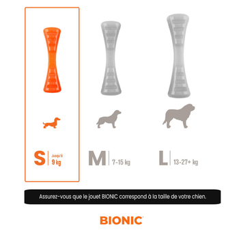 Visuel 1 du produit Jouet pour chien en caoutchouc coloris orange bâton Bionic Urban Stick - Taille S