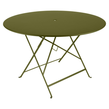 Visuel 1 du produit Table pliante Bistro coloris vert en acier Fermob - Ø 117 x 74 cm