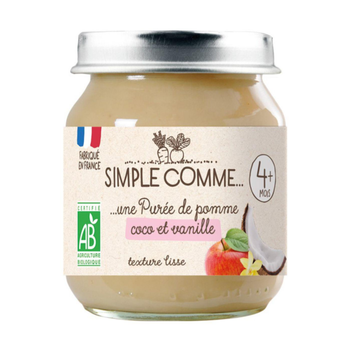Visuel 1 du produit Pot pomme coco vanille bio Simple Comme - 125g
