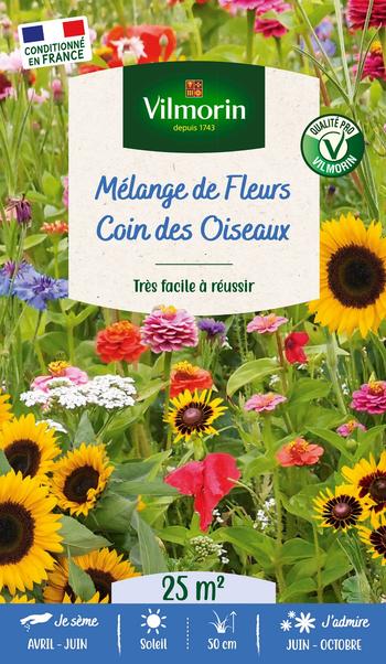 Visuel 1 du produit Mélange de fleurs 25 m² qui attire les oiseaux coloris multicolore Vilmorin jardin - 10 x 2,7 x 17,2 cm