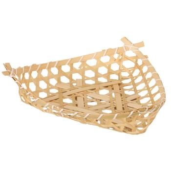 Visuel 1 du produit Corbeille Lio ajourée coloris beige en bambou naturel grand modèle - 30 x 30 x 6/8 cm