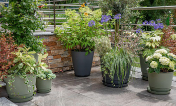 Visuel 1 du produit Pot en matière recyclée coloris anthracite Poetic Joy 35 - Ø 34,4 x H 28,4 cm