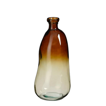 Visuel 1 du produit Vase Organic en verre recyclé marron grand modèle - Ø 22 x H 51 cm