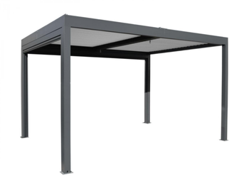 Visuel 1 du produit Tonnelle bioclimatique ERIS aluminium gris/blanc OCEO - 4x4m