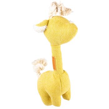 Visuel 1 du produit Jouet pour chien coloris jaune en chenille peluche girafe D&D Home George - Taille S 7 x 15 x 26 cm