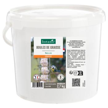 Visuel 1 du produit Seau de 30 boules de graisse nature avec distributeur offert botanic® - 2,7 kg