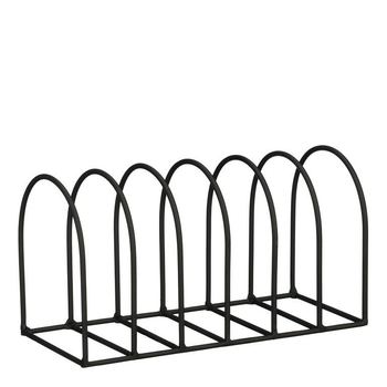 Visuel 1 du produit Porte assiette en fer noir Rama - 24 x 10,5 x 13 cm