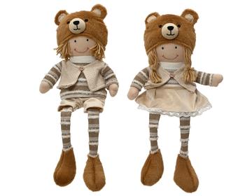 Visuel 1 du produit Poupée à bonnet d’ours en polyester beige - 18 x 10 x 44 cm