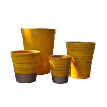 Visuel 1 du produit Pot Sydney Ibiza Sunshine en terre cuite émaillée H 35 x Ø 33 cm