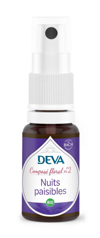 Visuel 1 du produit Complément alimentaire composé floral nuits paisibles bio Deva - spray 15 ml