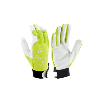 Visuel 1 du produit Gants Jardy cuir et élasthanne coloris Vert anis Taille 8