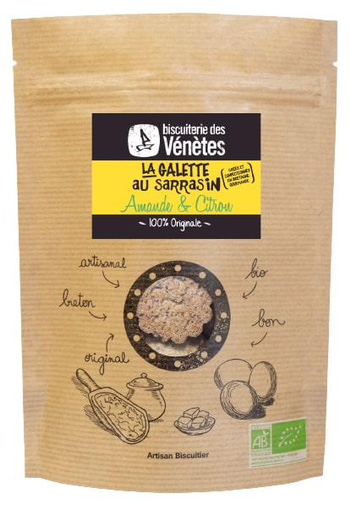 Visuel 1 du produit Galettes au sarrasin bio Amandes & citron. Le sachet de 125 g