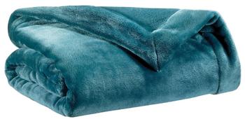 Visuel 1 du produit Plaid Tender coloris bleu paon - 150 x 200 cm