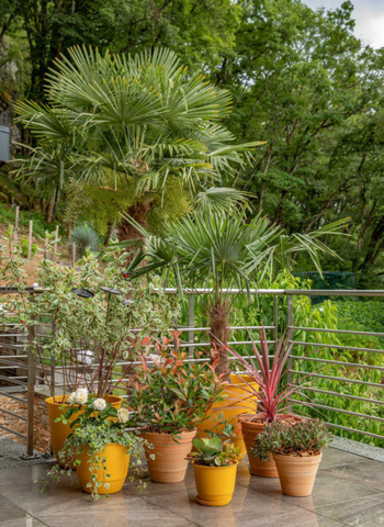 Visuel 1 du produit Pot en matière recyclée coloris jaune curcuma Poetic Joy 50 - Ø 48,8 x H 40,6 cm