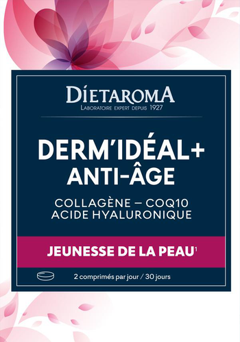 Visuel 1 du produit Complément alimentaire collagène + CoQ10 acide hyaluronique Dietaroma Dermidéal plus - 60 comprimés
