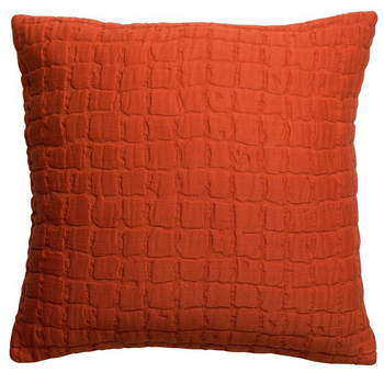 Visuel 1 du produit Coussin carré en coton coloris rooibos Swami - 45 x 45 cm