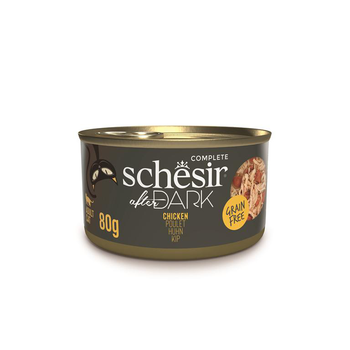 Visuel 1 du produit Alimentation humide pour chat filets en bouillon poulet Schesir After Dark - boîte de 80 g