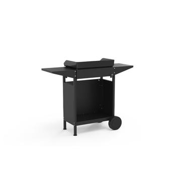 Visuel 1 du produit Desserte chariot pour plancha Origin fermé 60 coloris noir en acier Forge Adour Origin - 83,2 x 128,6 x 55,8 cm
