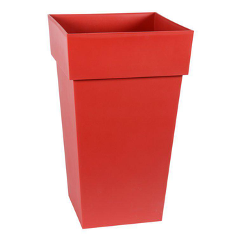 Visuel 1 du produit Pot Toscane carré haut rouge L.40 x l.39 x H.65 cm