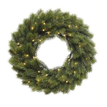 Visuel 1 du produit Couronne de Noël artificielle Winnipeg LED blanc chaud à piles - Ø 40 cm