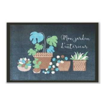Visuel 1 du produit Tapis absorbant intérieur Sweetsol imprimé végétal stylisé - 60 x 40 cm