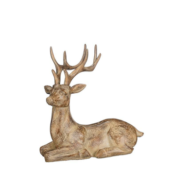 Visuel 1 du produit Figurine de renne marron en résine - 16 x 11 x 17 cm