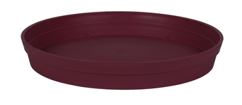 Visuel 1 du produit Soucoupe ronde en plastique rouge Bourgogne Eda Toscane - Ø 34,5 cm