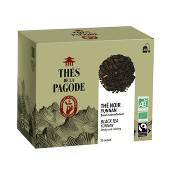 Visuel 1 du produit Thé noir du Yunnan bio et équitable Thés de la Pagode - 20 infusettes