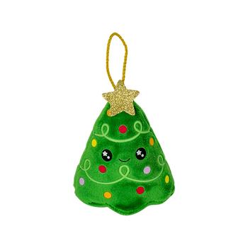 Visuel 1 du produit Suspension sapin de Noël musical en polyester coloris vert Kalidou - H 12 cm