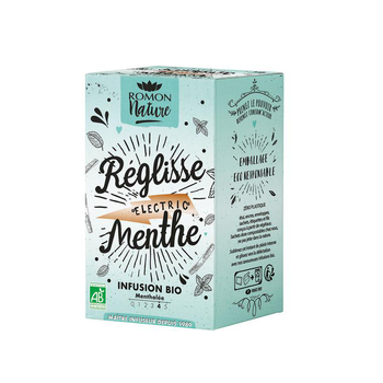 Visuel 1 du produit Tisane Réglisse menthe bio Romon Nature - 16 sachets