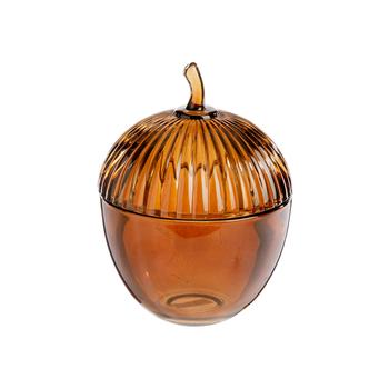 Visuel 1 du produit Boîte en verre teinté forme noisette - Ø 10 cm
