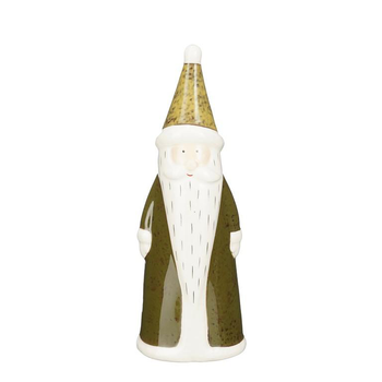 Visuel 1 du produit Décoration Père Noël vert foncé en céramique - 8 x 7,5 x H 22,5 cm