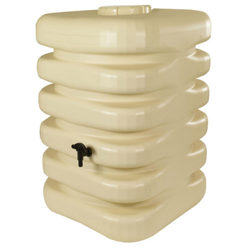 Visuel 1 du produit Récupérateur à eau cubique coloris beige - 350 L