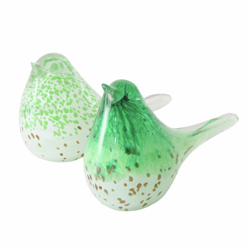 Visuel 1 du produit Figurine oiseau en verre teinté vert Kiko - 16 x 7 x H 10 cm