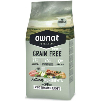 Visuel 1 du produit Croquette pour chien adulte au poulet et à la dinde sans céréales Ownat Prime Adult - 12 kg