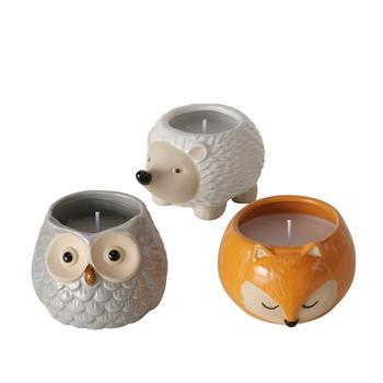 Visuel 1 du produit Bocal à bougie en grès cérame forme petit animal Tray Todd - 10 x 8 x 6,5 cm