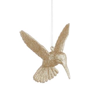 Visuel 1 du produit Colibri à suspendre coloris champagne - 7,5 x 9,5 x 9,5 cm