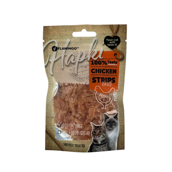 Visuel 1 du produit Friandises pour chat Hapki lamelles de poulet Flamingo - 50 g