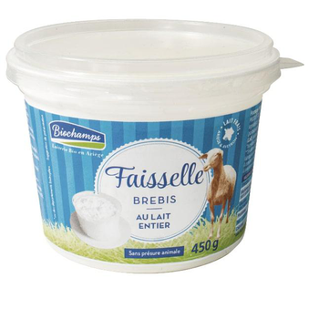 Visuel 1 du produit Faisselle de brebis bio au lait entier Biochamps – 450 g