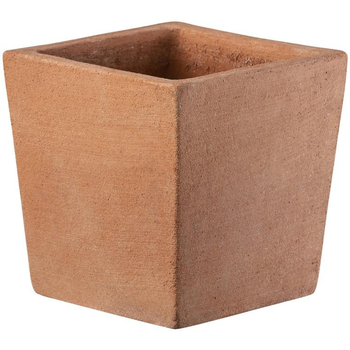 Visuel 1 du produit Pot carré moderne en terre cuite beige 15x15xH15 cm