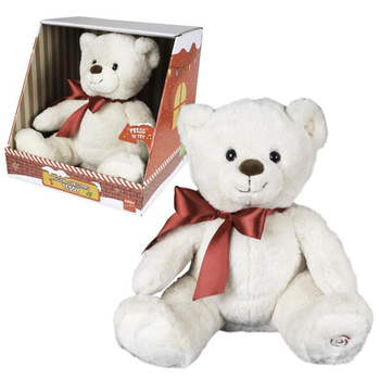 Visuel 1 du produit Ours musical animé blanc Kalidou - 30 cm