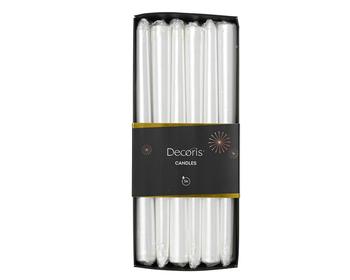 Visuel 1 du produit Pack de 12 bougies flambeau en paraffine blanche - Ø 2,1 x H 25 cm