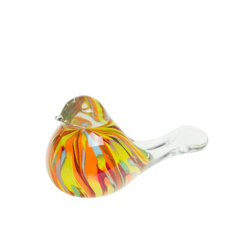 Visuel 1 du produit Oiseau décoratif en verre sulfure multicolore Rio - Ø 16 x H 25 cm