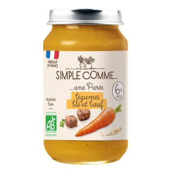 Visuel 1 du produit Pot légumes blé bœuf bio Simple Comme - 190g