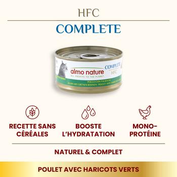 Visuel 1 du produit Pâtée pour chat complète HFC au poulet et haricots verts Almo Nature - 70 g